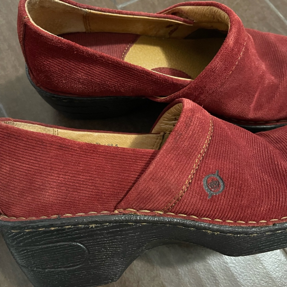 Born Women's Red Corduroy Mules